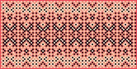 Multicolor truchet tiling connections illustration