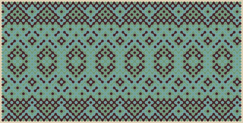 Multicolor truchet tiling connections illustration