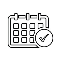 Schedule, appointment line icon. Outline vector.