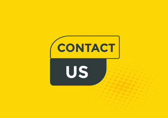 Contact us button. Contact us text web template. Sign icon banner
