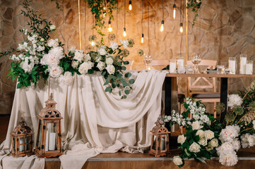 Georgeous wedding table setting. Wedding Decor.