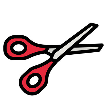 recommend clip art: scissors line icon
