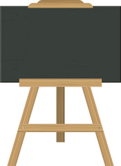 Blackboard easel vector illustration isolated on white background