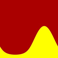 Obraz premium creative geometric design in yellow on a vivid red background