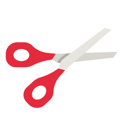 scissors flat icon - obrazy, fototapety, plakaty