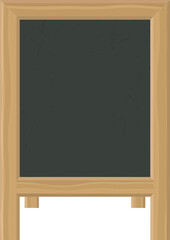 Blackboard for menu with wooden frame vector illustration