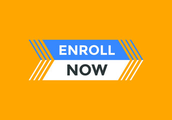 Enroll now text button. Web button template Enroll now
