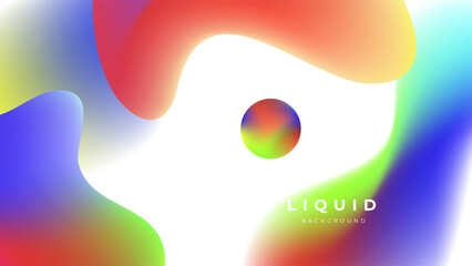 Modern colorful vivid vibrant gradient liquid fluid abstract background with blob shapes