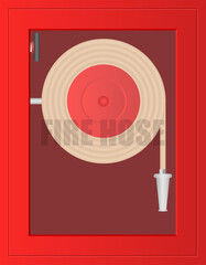 Fire hose cabinet vector illustration