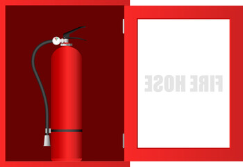 Fire hose cabinet vector illustration