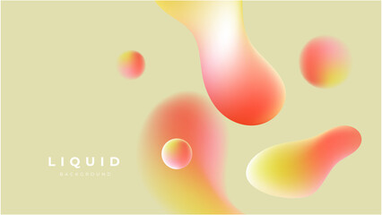Modern colorful vivid vibrant gradient liquid fluid abstract background with blob shapes