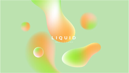 Modern colorful vivid vibrant gradient liquid fluid abstract background with blob shapes