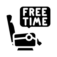 relaxation chair glyph icon vector. relaxation chair sign. isolated symbol illustration