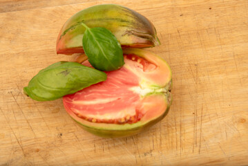 Red Sorrento tomatoes and basil