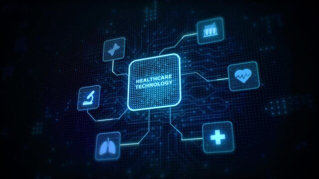 Digital health concept. Modern technology in healthcare, medical diagnosis. 4k