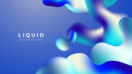 Modern colorful vivid vibrant gradient liquid fluid abstract background with blob shapes
