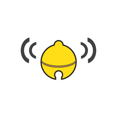 Bell notification background Free Vector