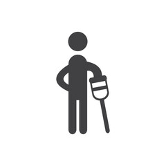 People with disabilities and on crutches illustration Free Vector