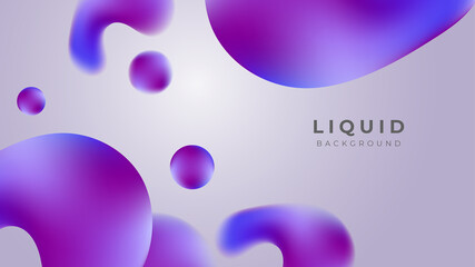 Modern colorful vivid vibrant gradient liquid fluid abstract background with blob shapes