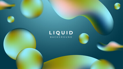 Modern colorful vivid vibrant gradient liquid fluid abstract background with blob shapes