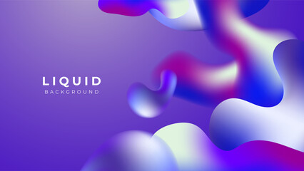 Modern colorful vivid vibrant gradient liquid fluid abstract background with blob shapes