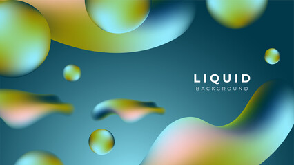 Modern colorful vivid vibrant gradient liquid fluid abstract background with blob shapes