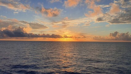 sunset over the ocean