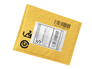 Naklejka premium Mail package on a white background. 3d illustration