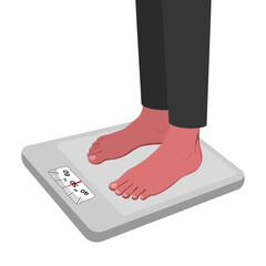 weight scales body vector illustration cute cartoon vector