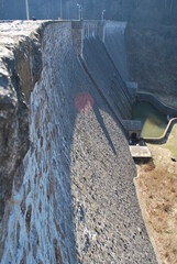 Stone dam in Lubachów, Poland. View from above. © TK_Office