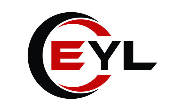 EYL three letter swoosh logo design vector template | monogram logo | abstract logo | wordmark logo | letter mark logo | business logo | brand logo | flat logo | minimalist logo | text | word | symbol