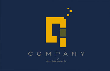 Fototapeta premium yellow dots Q alphabet letter logo icon design. Template design for company or business