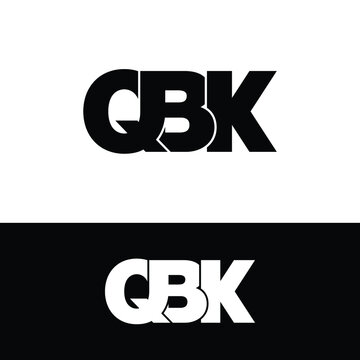 QBK letter monogram logo design vector