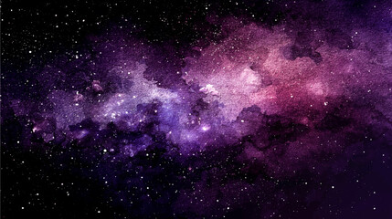 Vector cosmic illustration. Beautiful colorful space background. Watercolor Cosmos © WhataWin