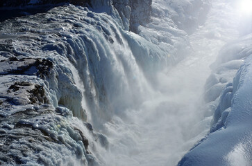 beautiful waterfall icealndic view Iceland