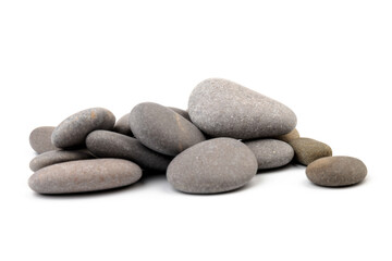 Fototapeta na wymiar Stones on a light background. Minimalistic concept. Zen balance miditation concept. For branding and product presentation.
