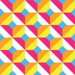 Fototapeta na wymiar Seamless geometric pattern with 3d effect