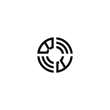 recommend clip art: YB circle line logo initial concept with high quality logo design