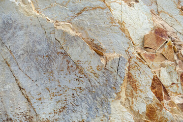 Types of different colors and type rock in nature,