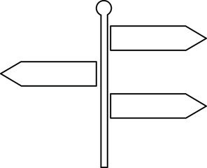 Obraz premium Signpost Icon. Pointing Board Symbol on white background..eps