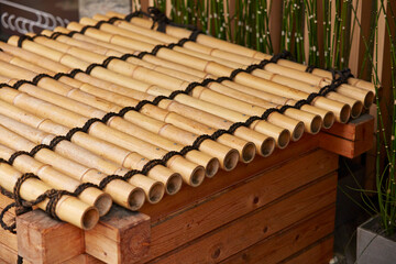 Obraz na płótnie Canvas Bamboo decoration, Japanese traditional decoration