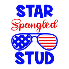 Star Spangled Stud 4th of july Shirt, 4th of july shirt, 4th of july svg quotes, independence day svg,  4th of july cut file, 4th of july shirt print template