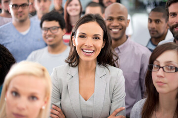 Fototapeta premium I have the best work staff. Cropped shot of a group of smiling businesspeople.