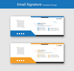 modern creative email signature design template for business. corporate email signature design	
