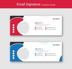 modern creative email signature design template for business. corporate email signature design	
