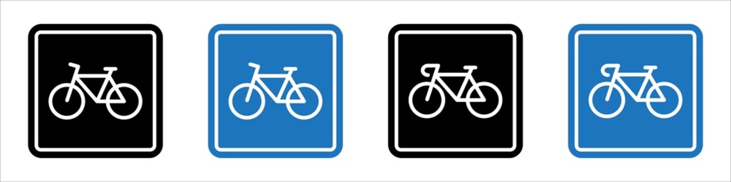 Bicycle parking icon, Bicycle sign area, vector illustration