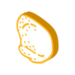 chicken thigh isometric icon vector. chicken thigh sign. isolated symbol illustration