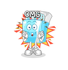 medicine package Oh my God vector. cartoon character