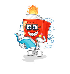 lighter geek cartoon. cartoon mascot vector