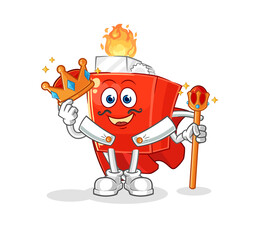 Obraz premium lighter king vector. cartoon character